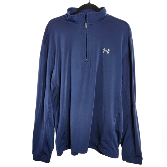 Under Armour Performance Blue Long Sleeve Top Mens Large - Picture 1 of 6